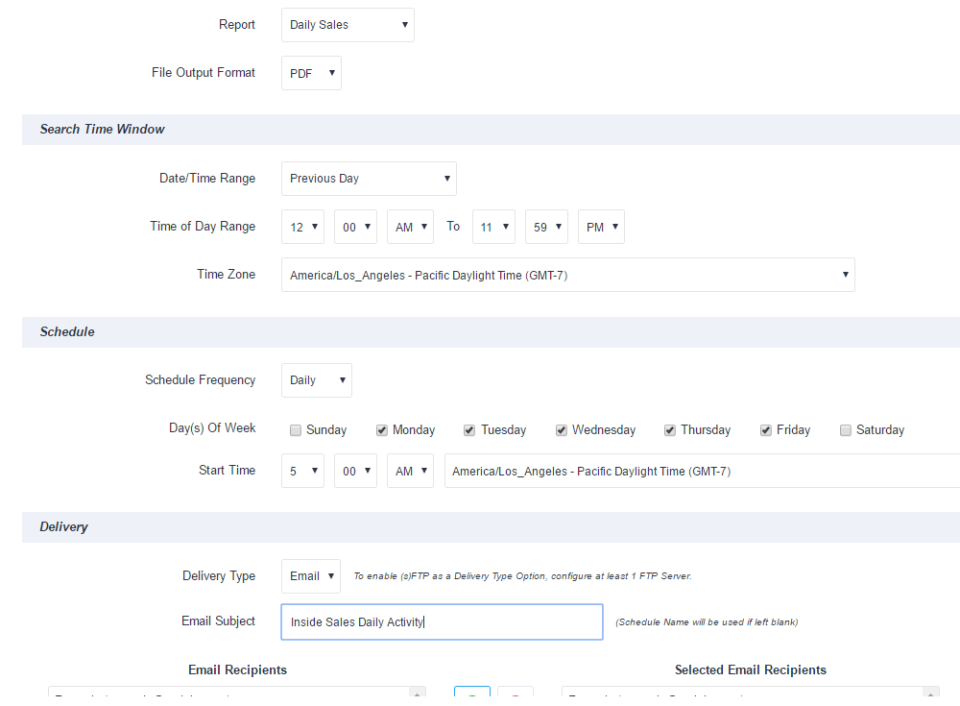 screenshot of CDR Call Reporting for Cisco